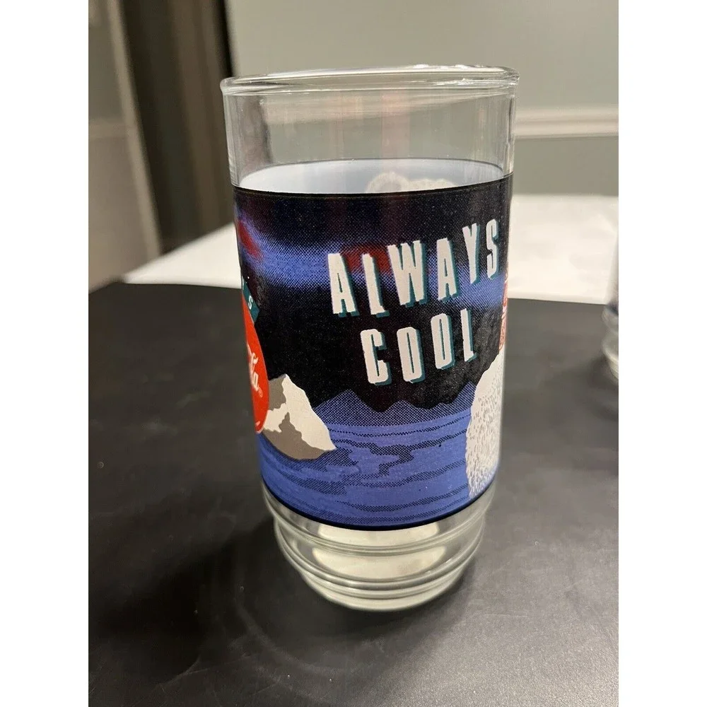 Coca Cola Always Cool Polar Bear Collectible Soda Vintage Glasses Cups Set of 5